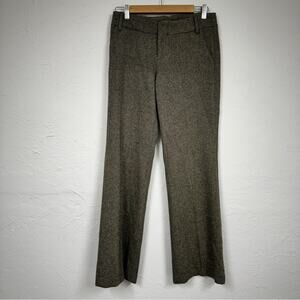 Banana Republic Black Martin Fit Herringbone Wool Dress Pants Womens 0 Trousers